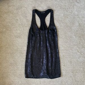 Warehouse Sequin Razor Back Mini Dress